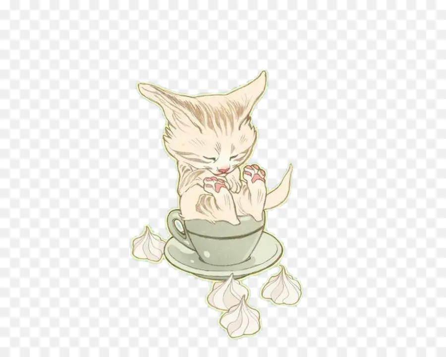 Gatito，Taza Para Té PNG