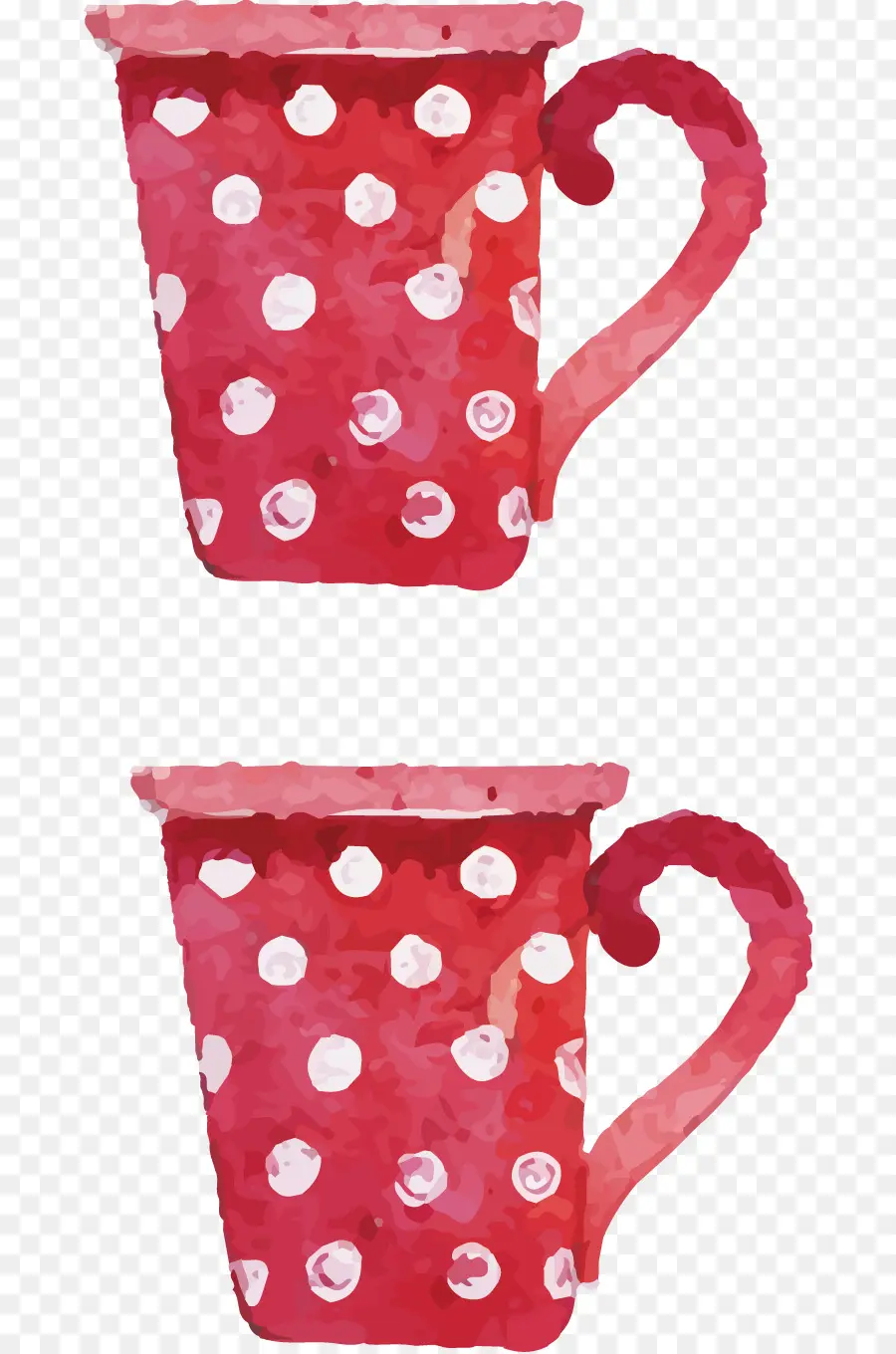 Tazas De Lunares Rojos，Rojo PNG