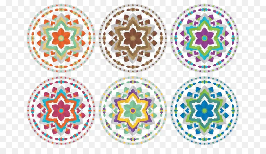 Patrones Coloridos De Mandalas，Diseño PNG