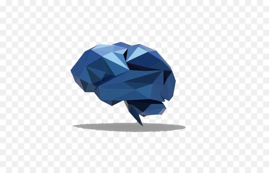 Cerebro Azul，Geométrico PNG