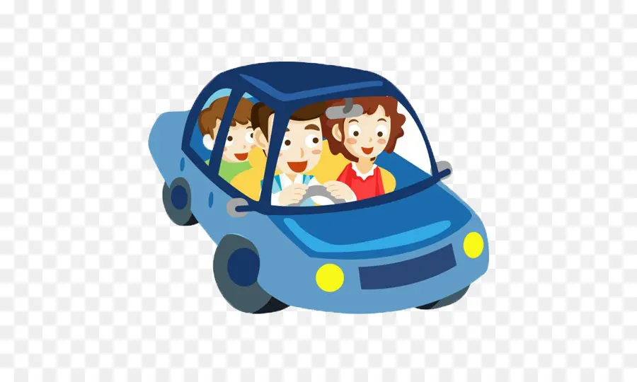 Familia En Coche，Viajar PNG