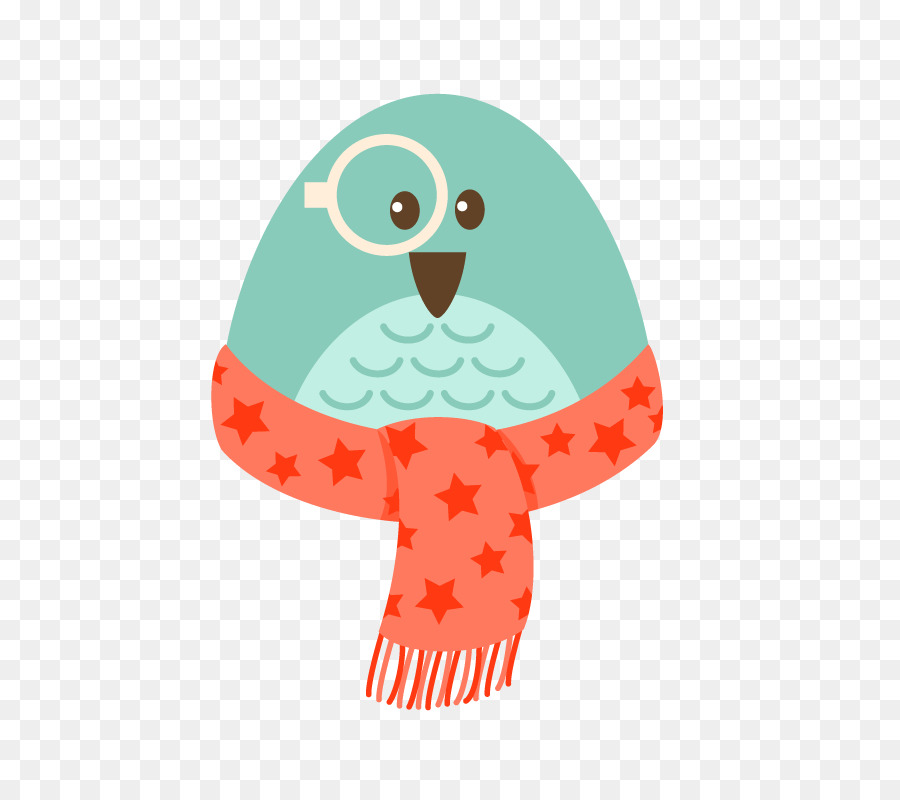 Pájaro Con Bufanda，Invierno PNG