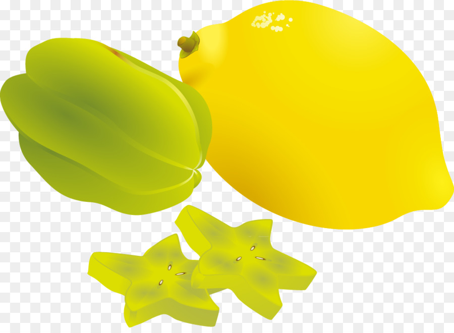 Limón Y Carambola，Fruta PNG