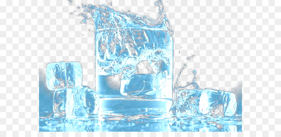 Salpicaduras De Agua，Cubitos De Hielo PNG