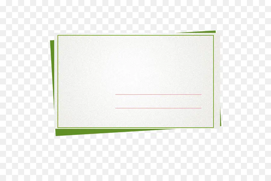 Tarjeta En Blanco，Borde Verde PNG