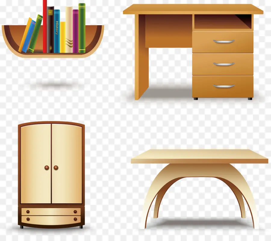 Conjunto De Muebles，Escritorio PNG