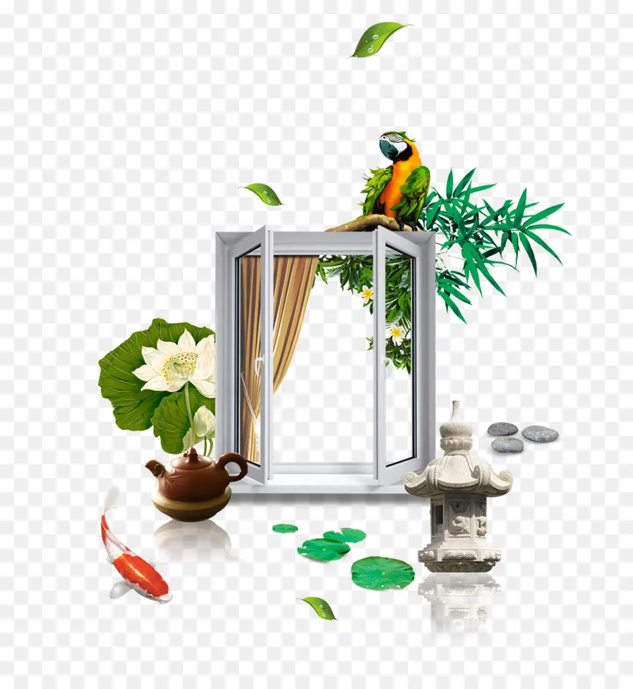 Loro，Ventana PNG