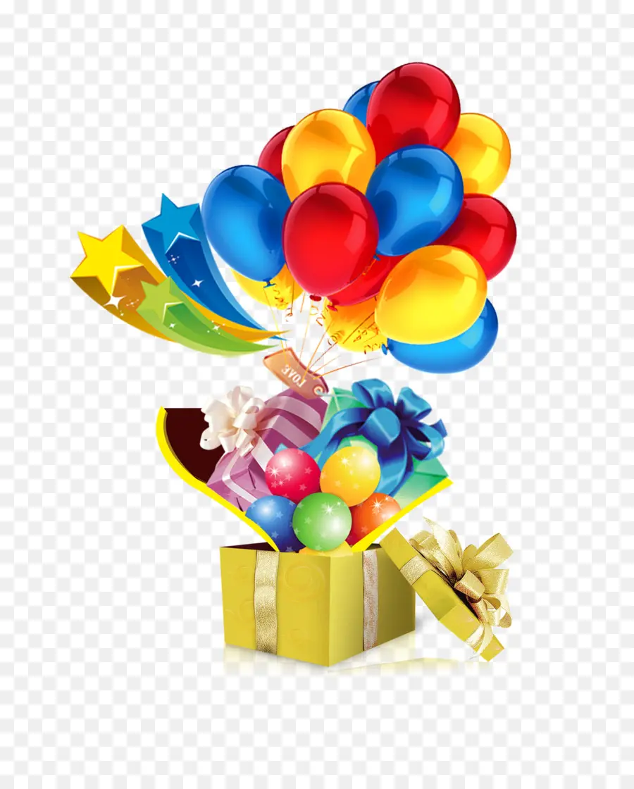 Globos De Colores，Caja PNG