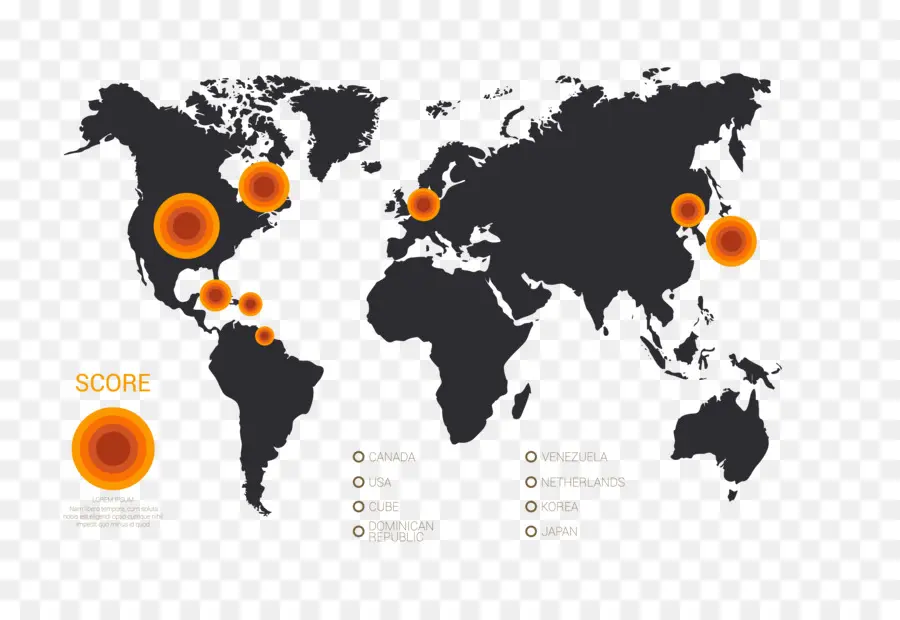 Mapa Mundial，Mapa De Calor PNG