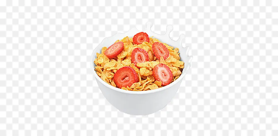 Cereal Con Fresas，Desayuno PNG