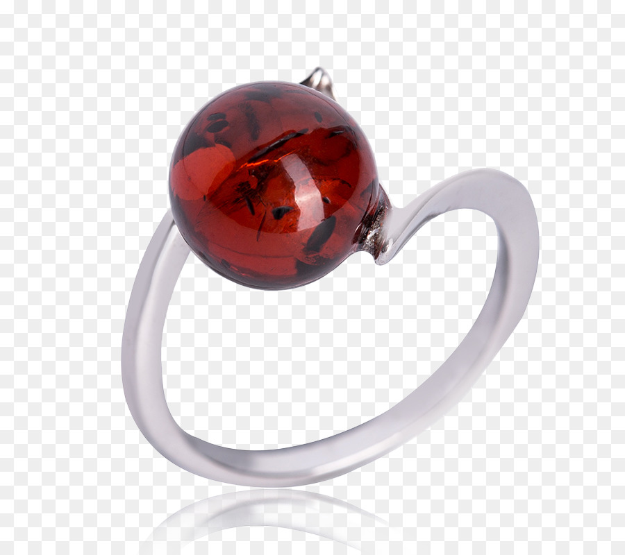 Anillo Con Piedra Roja，Plata PNG