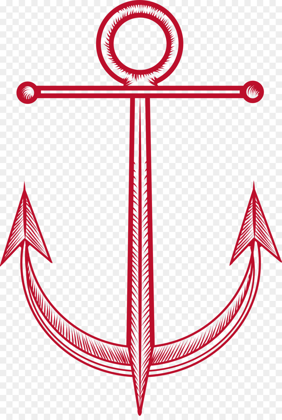 Ancla，Rojo PNG