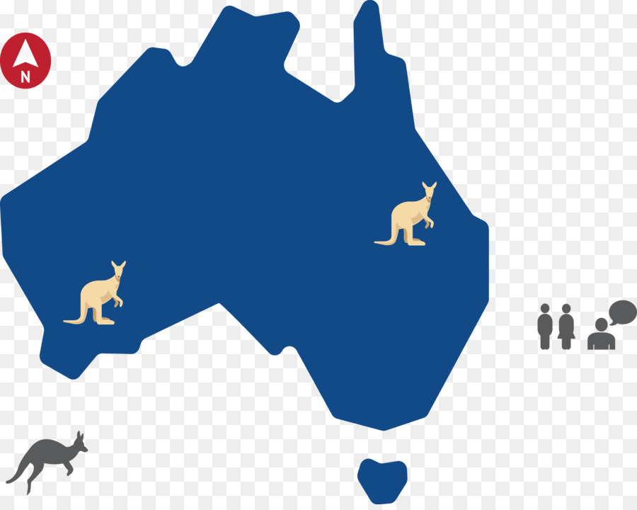 Mapa De Australia，Canguro PNG