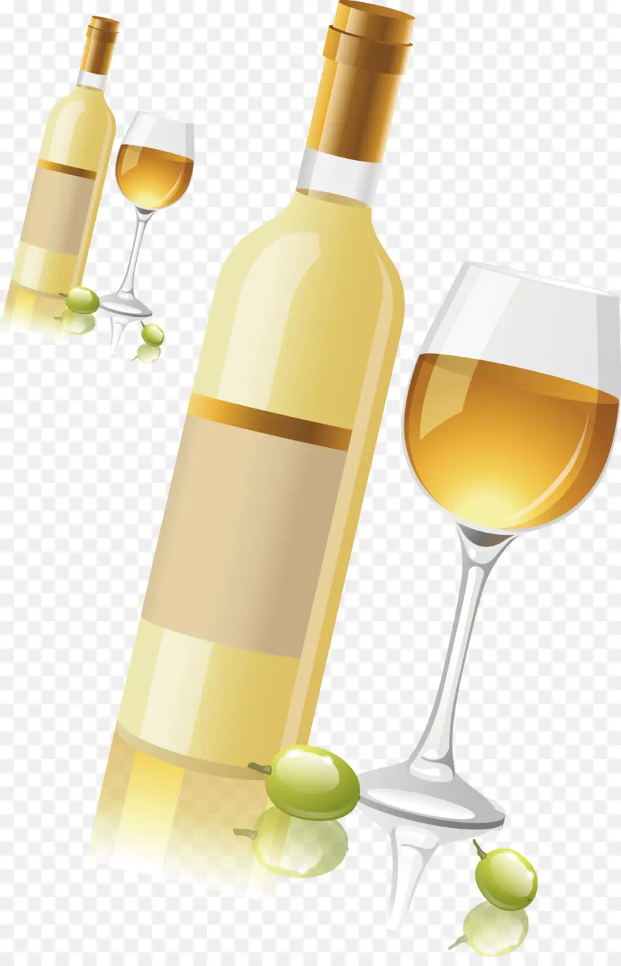 Botella De Vino Y Copa，Vino Blanco PNG