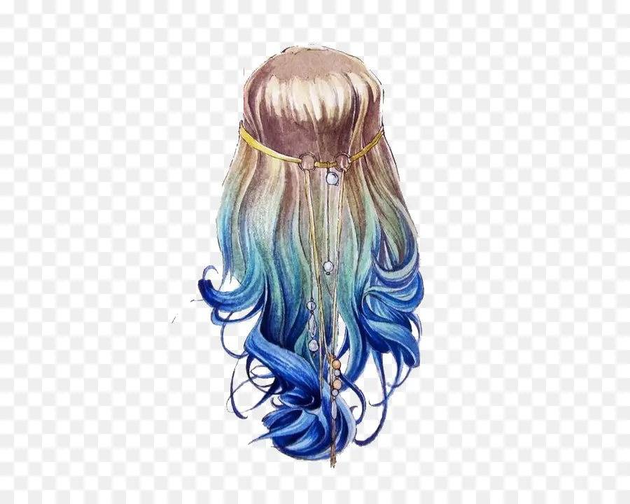 Pelo Azul Ombre，Tresillo PNG