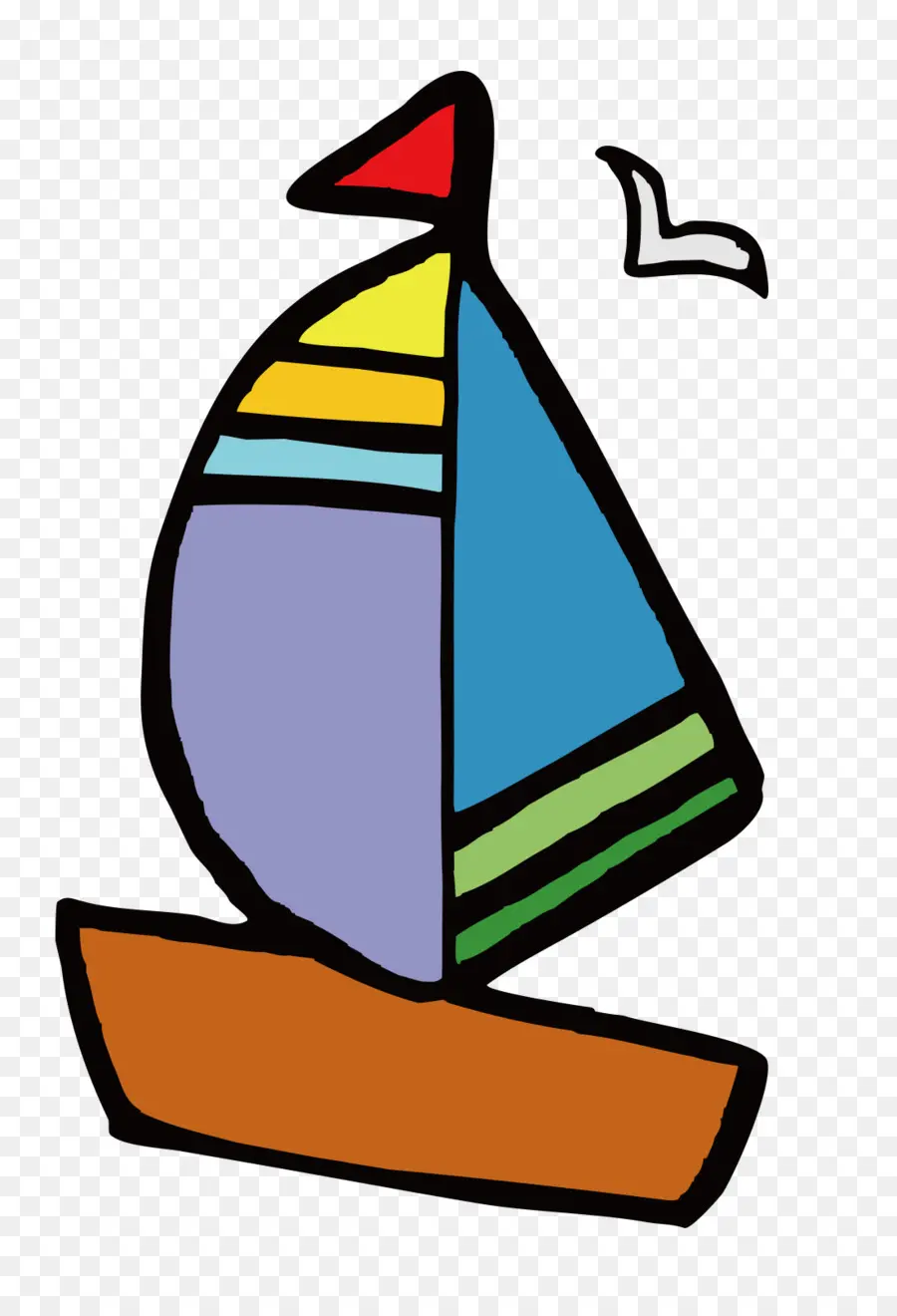 Velero Colorido，Paño PNG