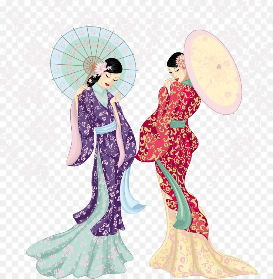 Geisha，Kimono PNG