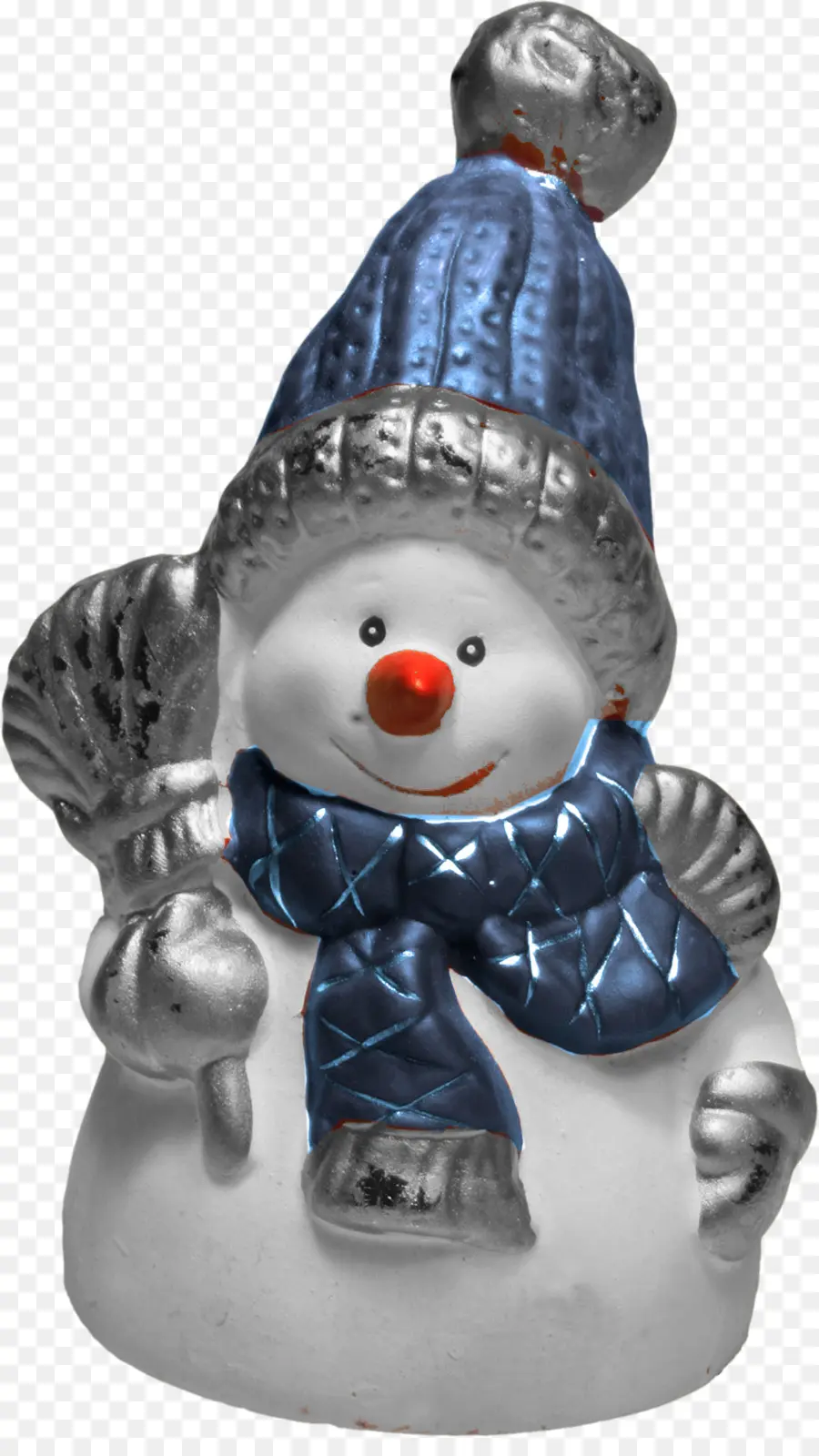 Muñeco De Nieve Con Sombrero Azul，Invierno PNG