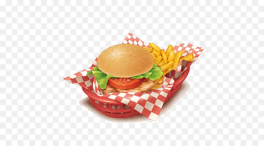 Hamburguesa Con Queso，Papas Fritas PNG