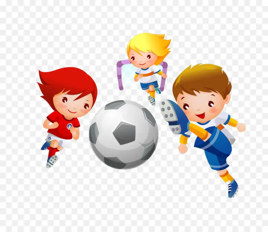 Niños Jugando Al Fútbol，Balón De Fútbol PNG