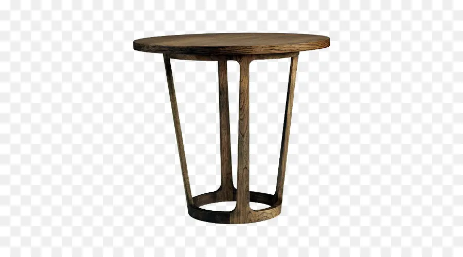 Mesa De Madera，Redondo PNG