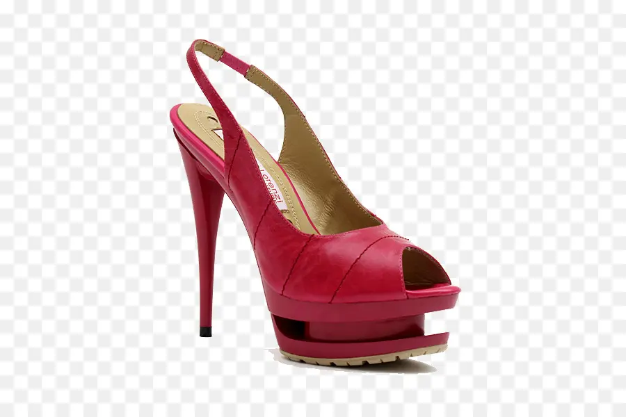 Zapato De Tacón Alto，Rojo PNG