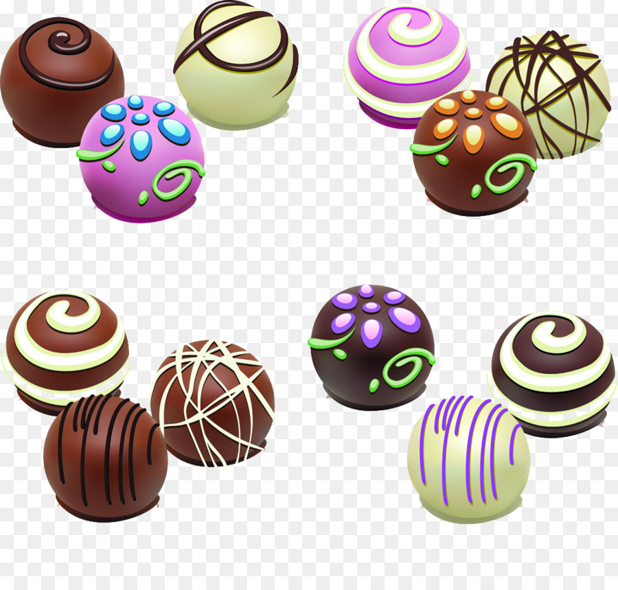 Trufas Coloridas，Chocolate PNG