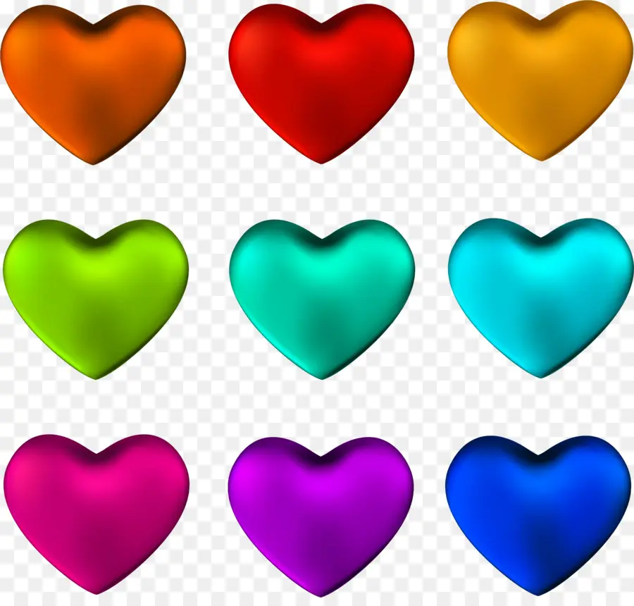 Corazones Coloridos，Variedad PNG