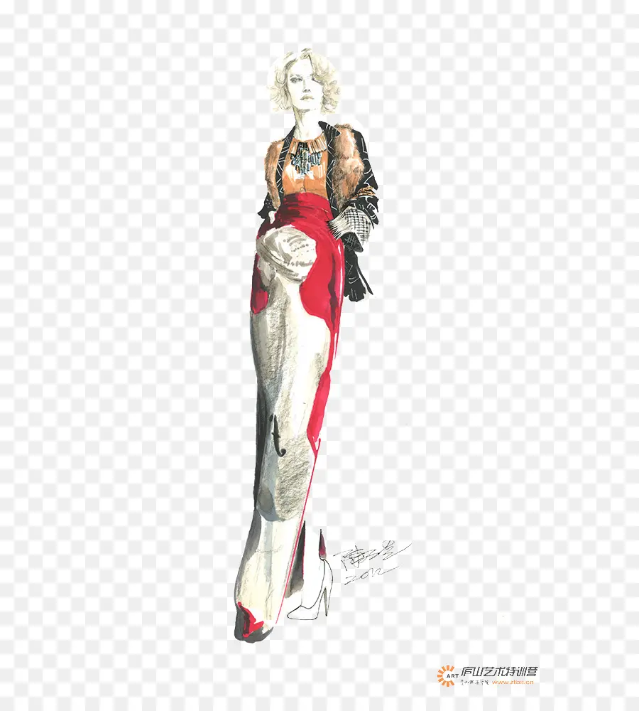 Ilustración De Moda，Modelo PNG