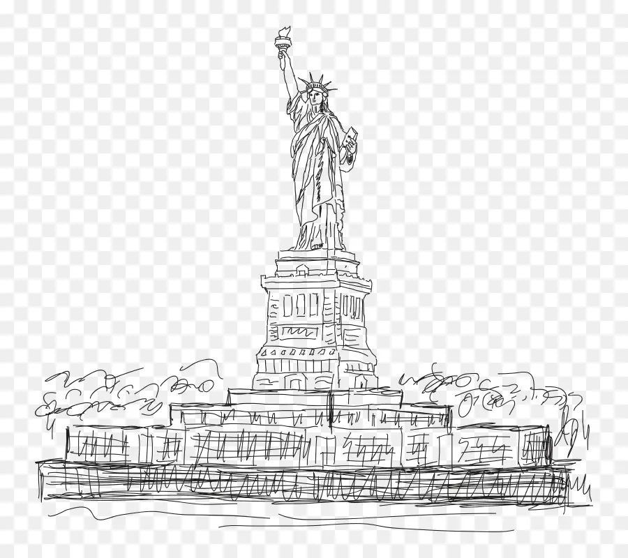 Estatua De La Libertad，Dibujo PNG