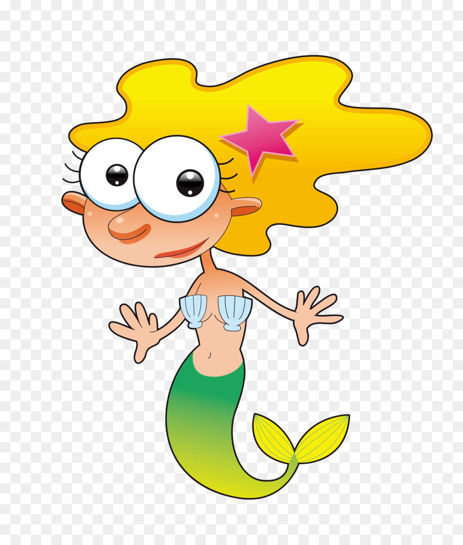 Sirena，Pelo Azul PNG