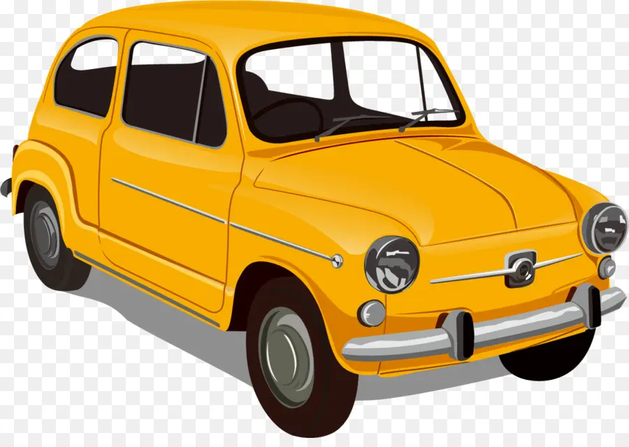 Coche Antiguo Amarillo，Automóvil PNG