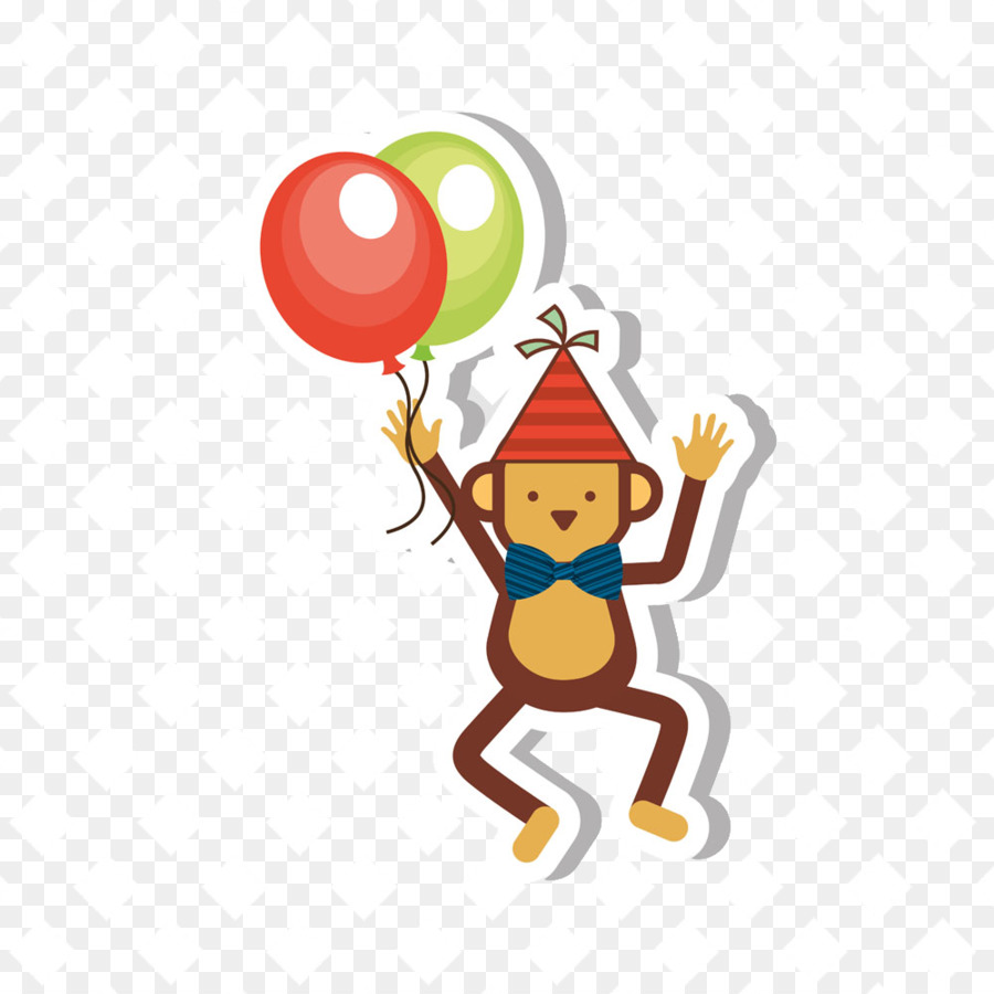 Mono De Fiesta，Globos PNG