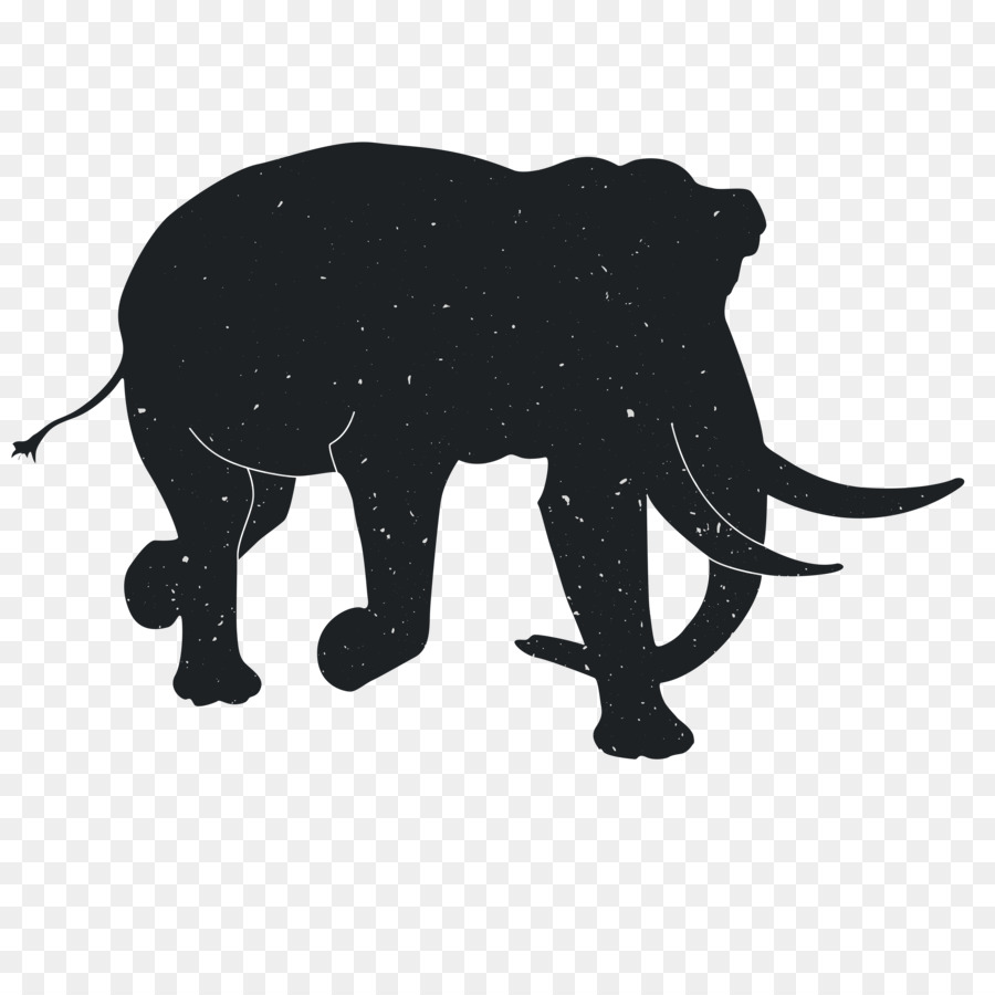 Silueta，El Elefante Africano PNG