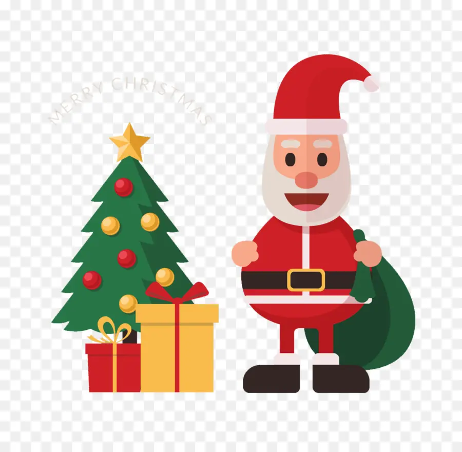 Papá Noel，árbol De Navidad PNG