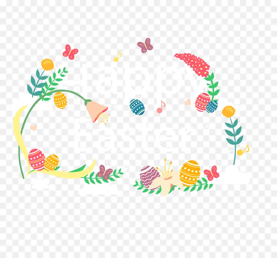 Huevos De Pascua，Flores PNG