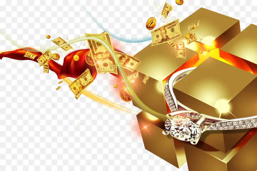 Anillo De Diamantes，Dinero PNG