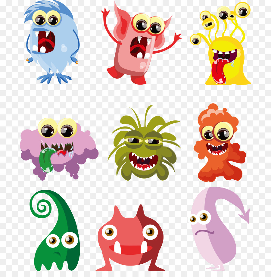 Monstruos De Dibujos Animados，Criaturas PNG