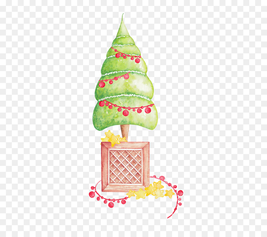 Árbol De Navidad De Acuarela，Árbol PNG