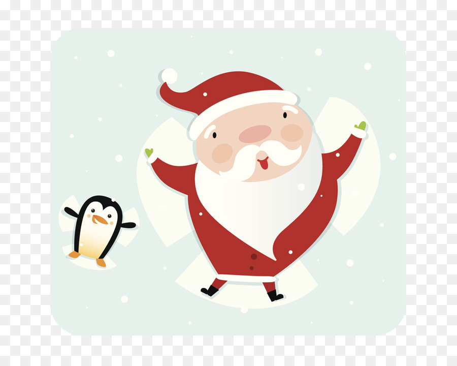 Penguin，Santa Claus PNG