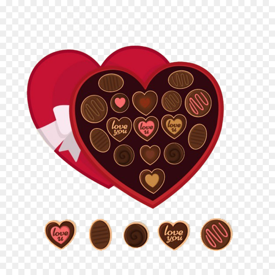 Bombones En Forma De Corazón，Caja PNG