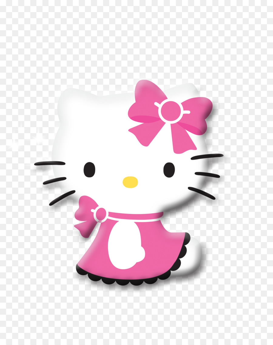 Hola Gatito，Lazo Rosa PNG