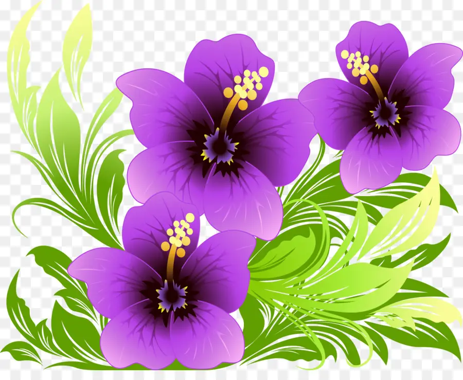 Flor，Púrpura PNG