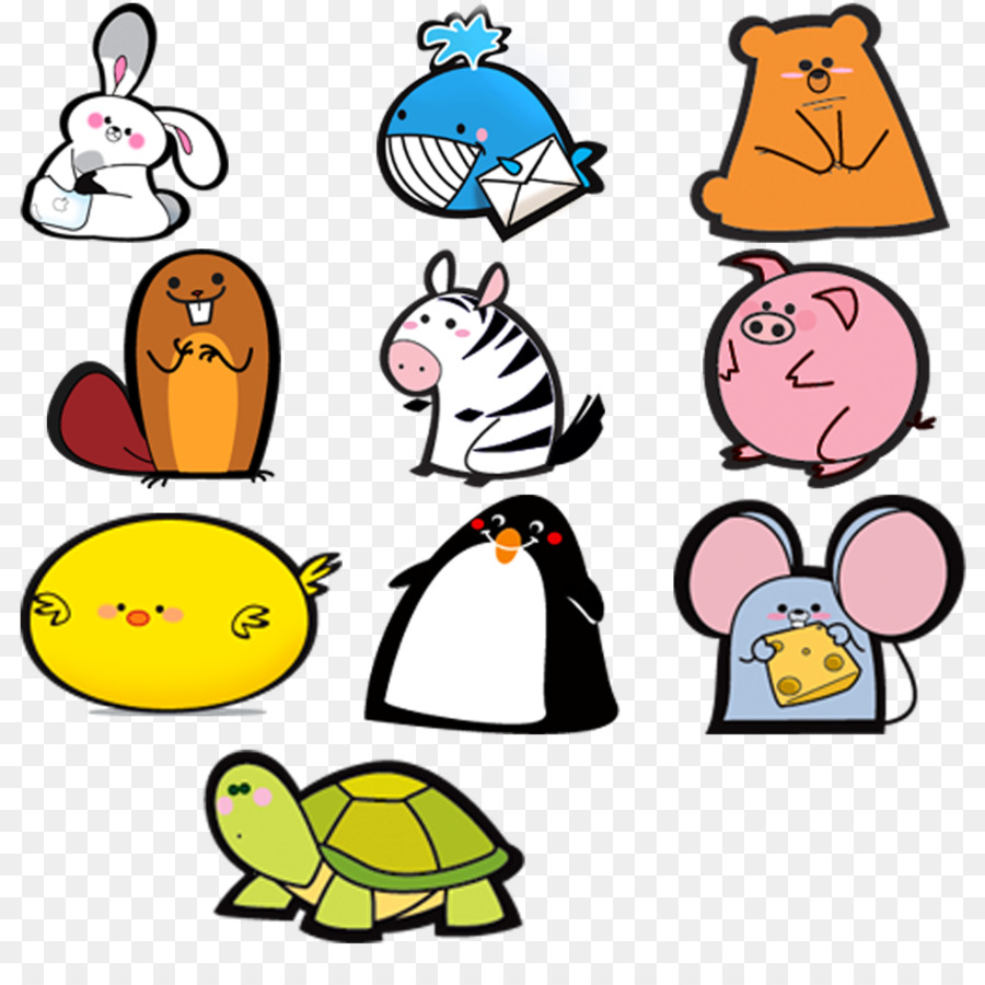 Animales De Dibujos Animados，Lindo PNG