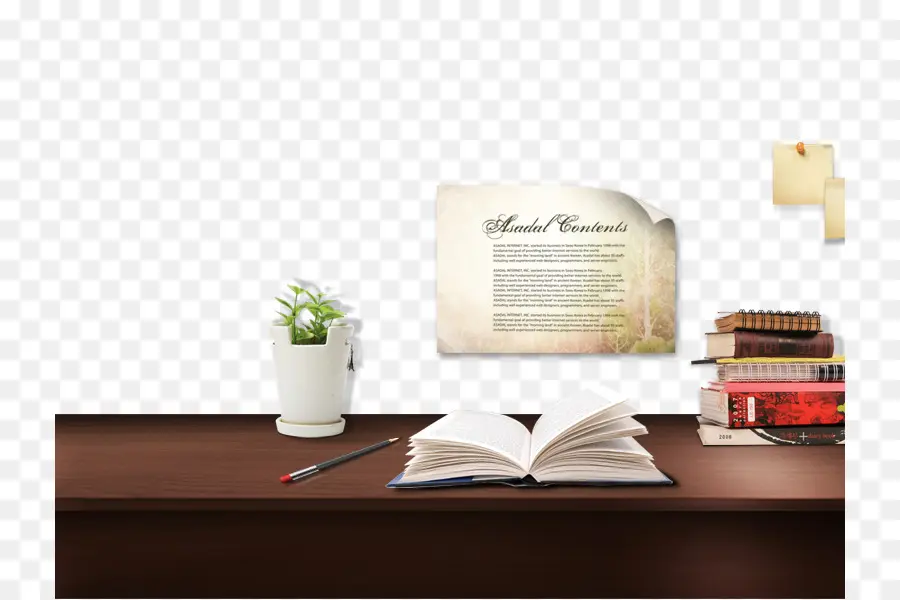 Escritorio Con Libros，Escritorio PNG