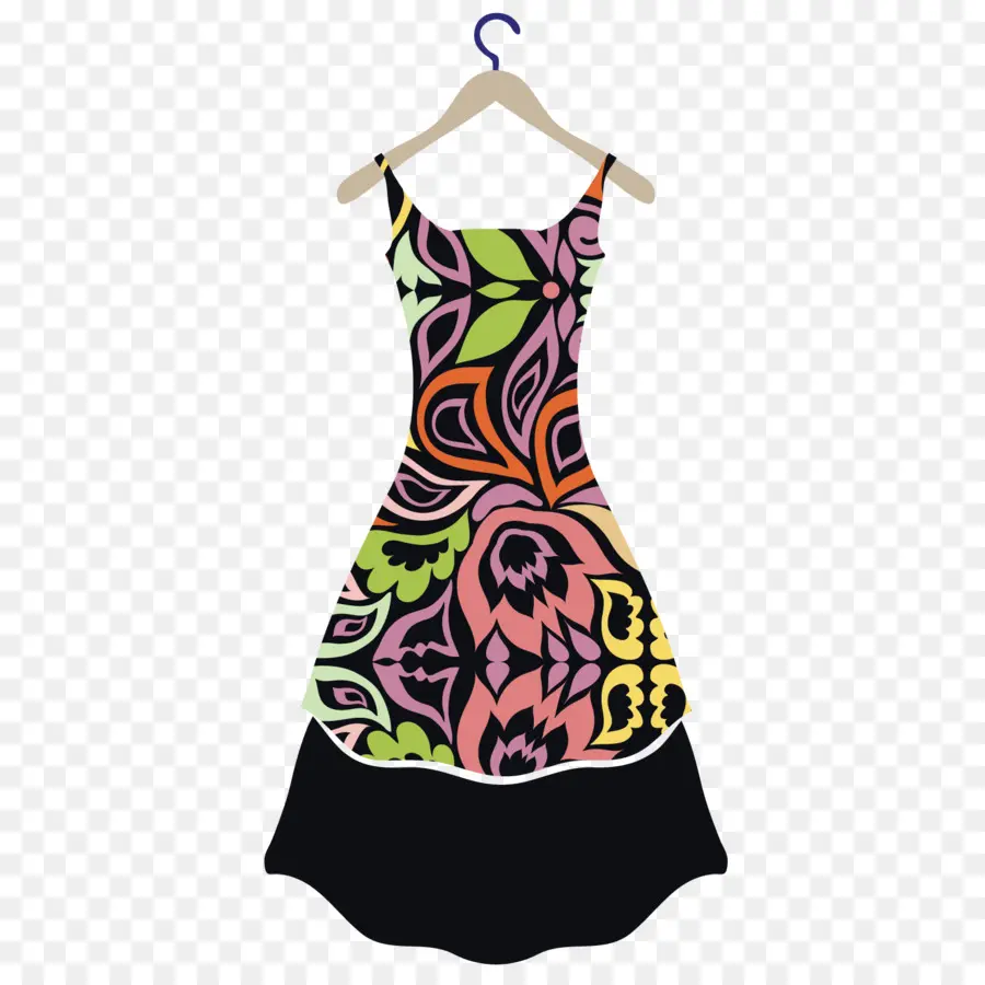 Vestido Estampado，Percha PNG