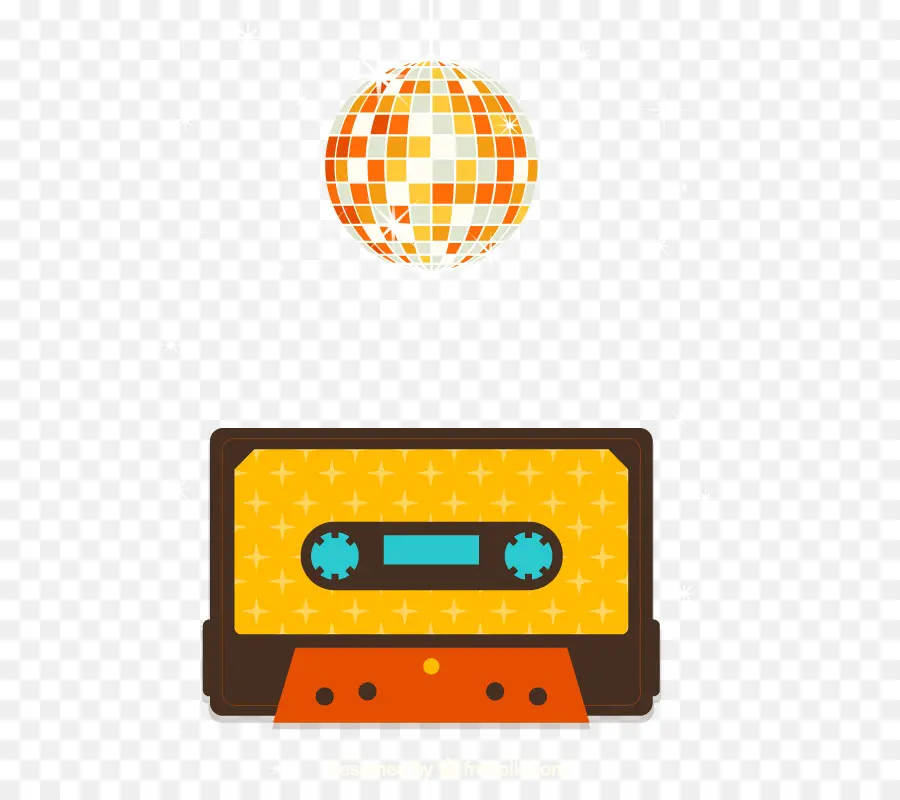 Cinta De Casete，Bola De Discoteca PNG