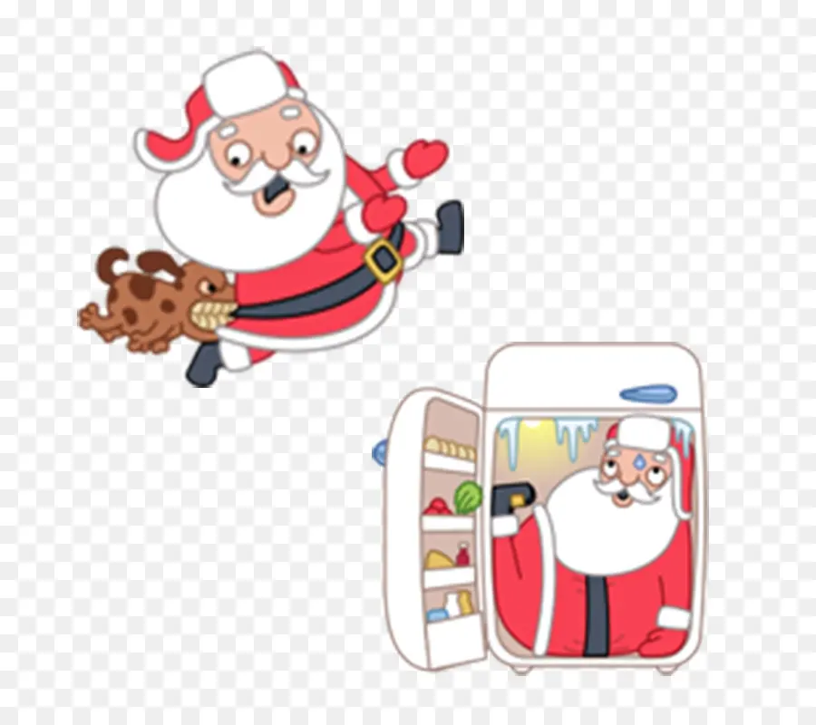 Santa Claus，Refrigerador PNG