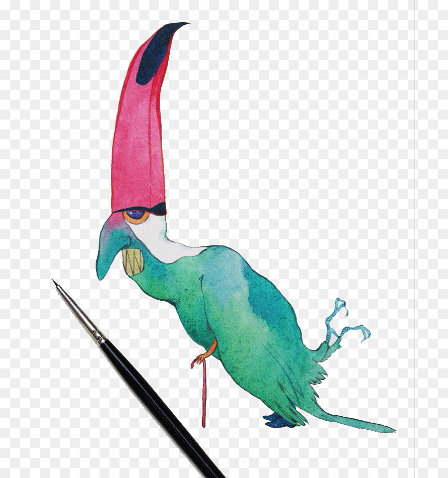 Parrot，Pintura A La Acuarela PNG