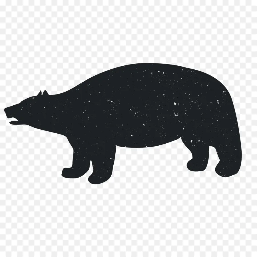 Silueta De Oso，Negro PNG